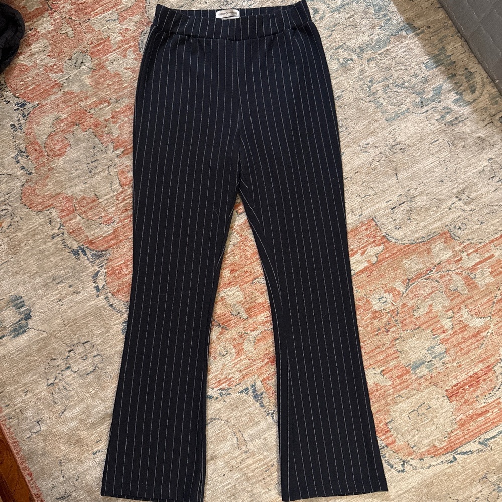 Urban Outfitters Blue and Black Pinstripe Pants